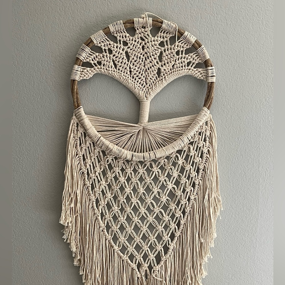 Handmade art BOHO from limbs from the sacred tree dream catcher tree of life